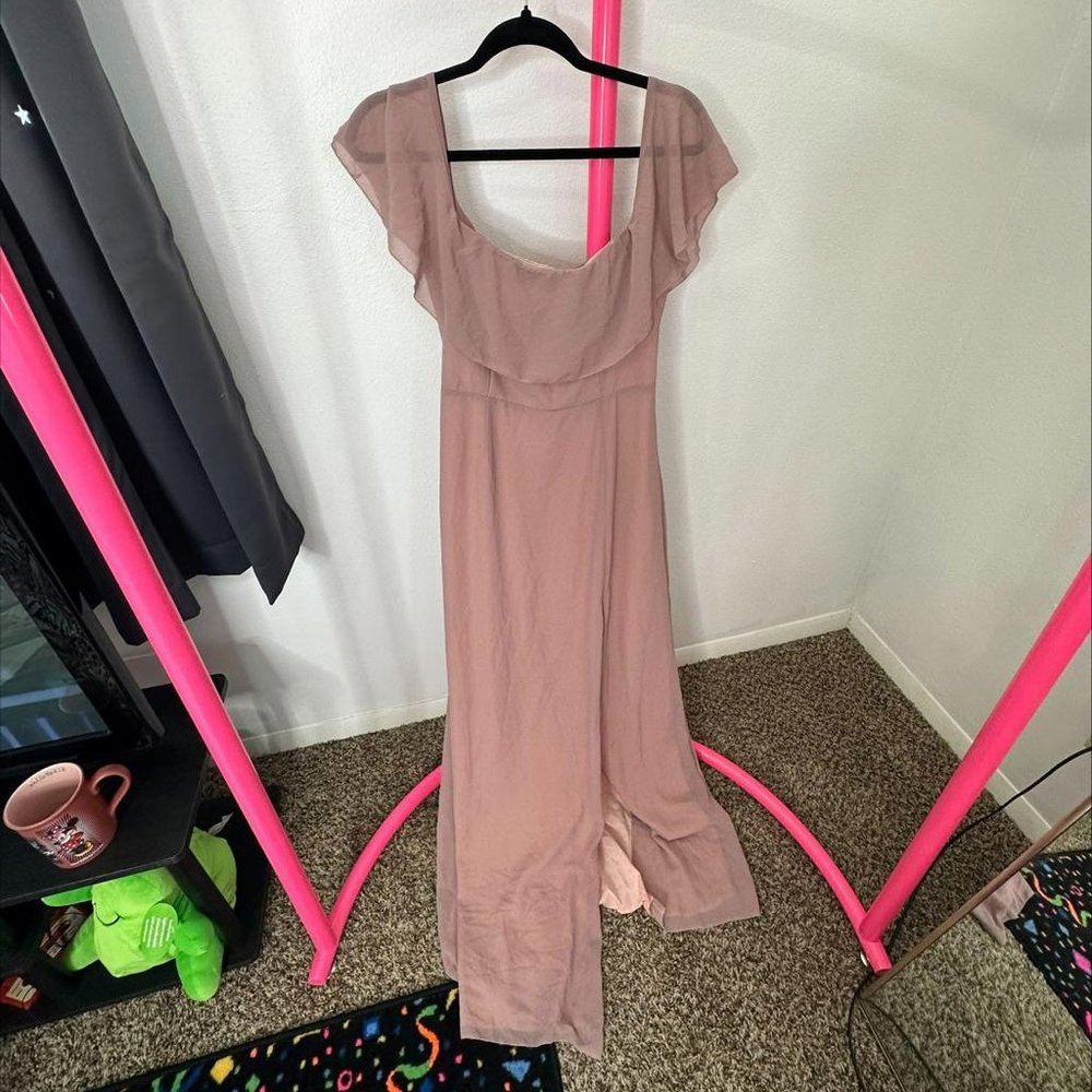 TOBI LONG DRESS WITH SLIT-SIZE M